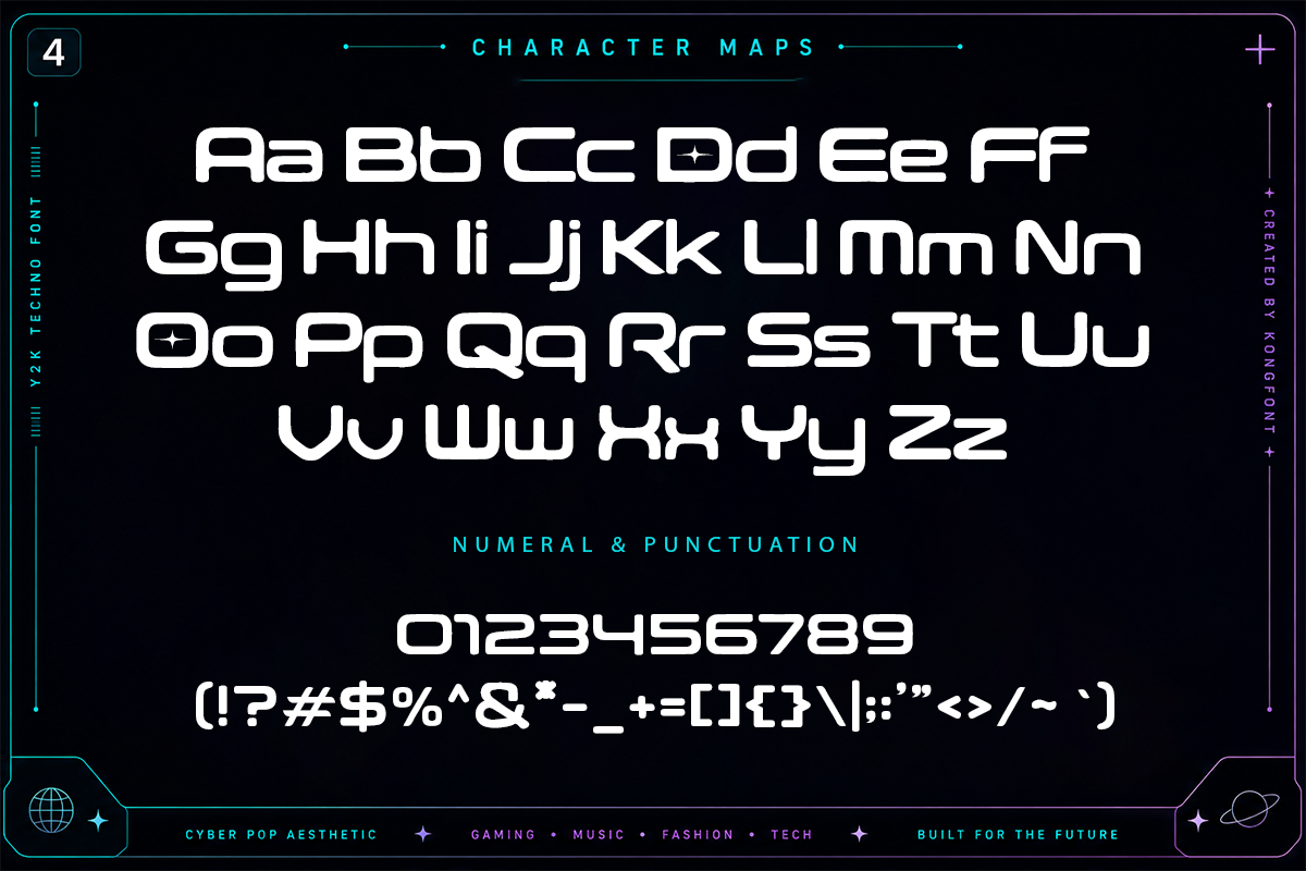 Orbit Crush A Modern Display Y2K Font - Image 5