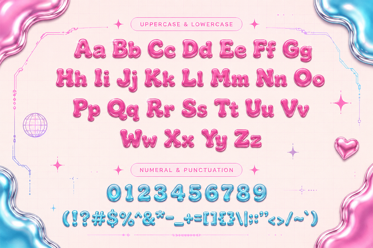 Luster Pop A Modern Display Y2K Font - Image 5