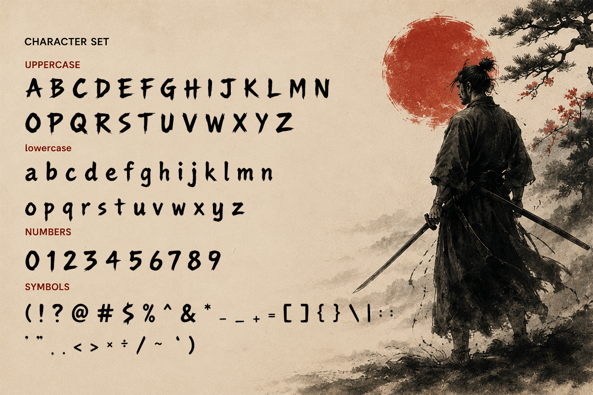Bushido Spirit A Modern Japanese Brush Font - Image 5