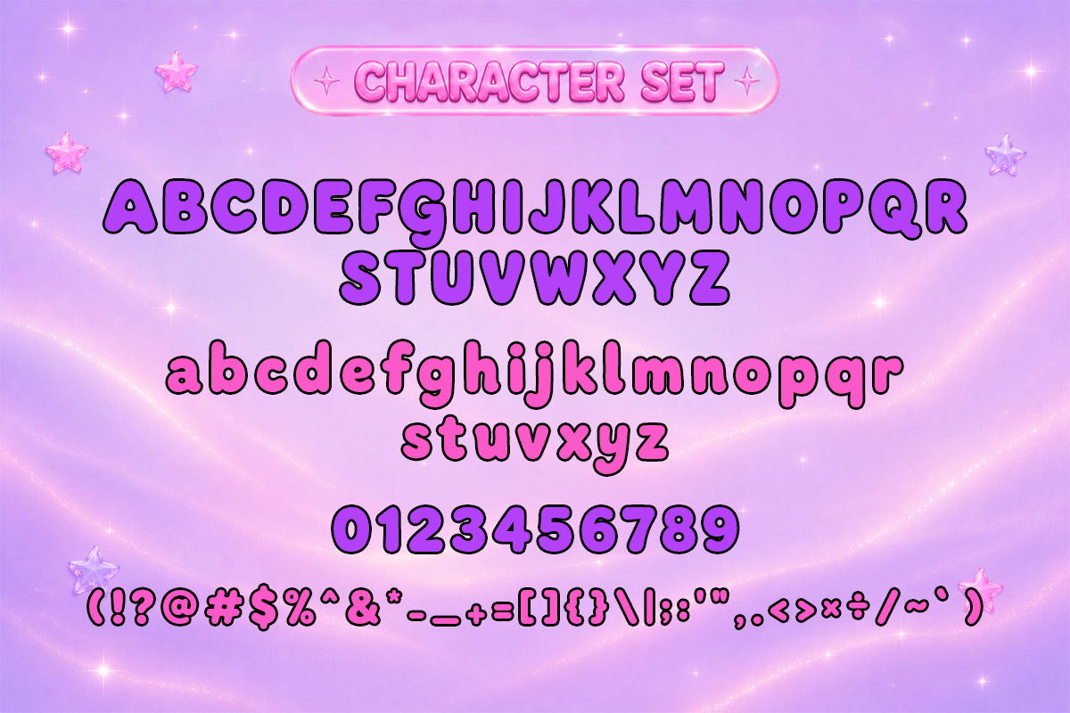 Glitter Sync A Modern Y2K Display Bold Font - Image 5
