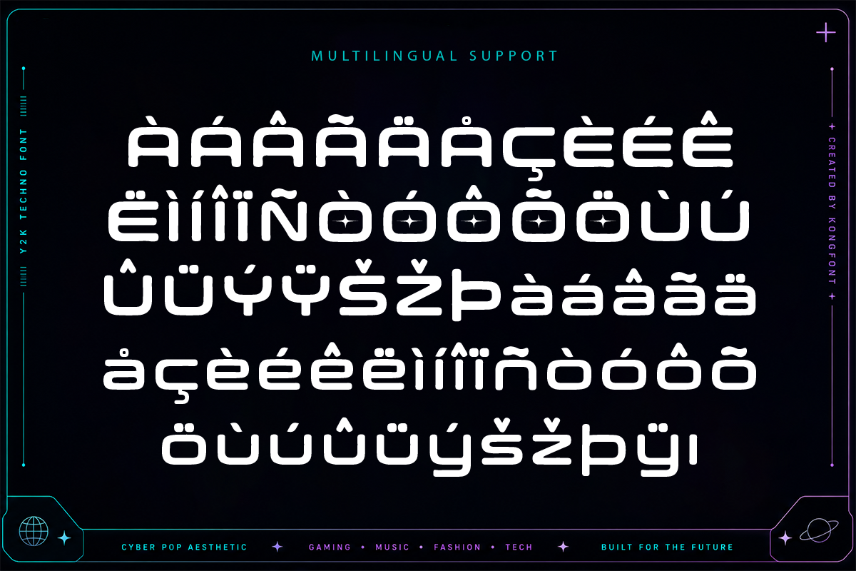 Orbit Crush A Modern Display Y2K Font - Image 6
