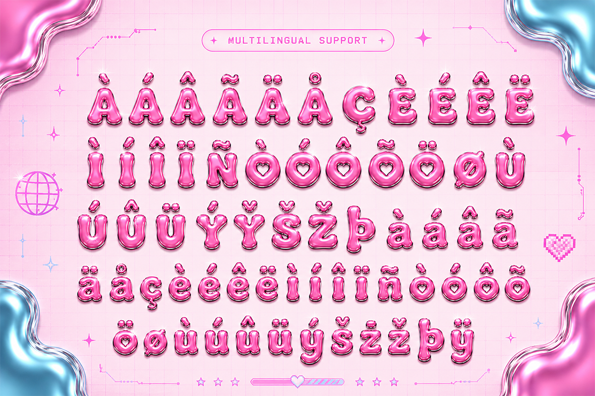 Luster Pop A Modern Display Y2K Font - Image 6