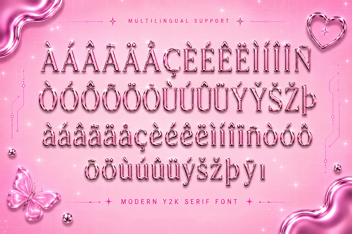 Chrome Darling A Modern Serif Y2K Font - Image 6