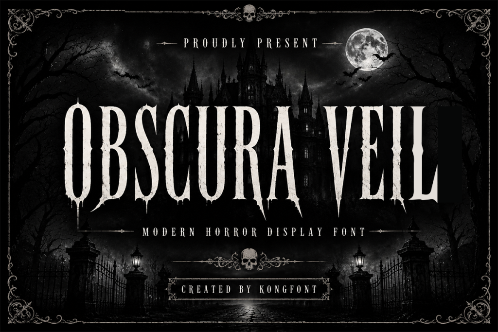 Obscura Veil A Modern Horror Font font preview