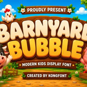 Barnyard Bubble A Modern Display Kids Font