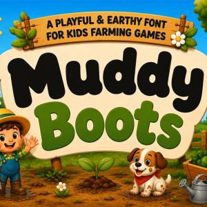 Muddy Boots A Modern Display Kids Font