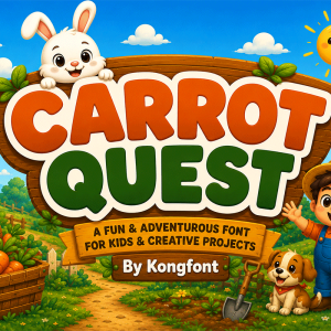 Carrot Quest A Modern Display Kids Font