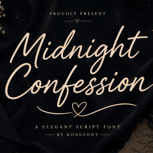 Midnight Confession A Modern Elegant Script Font