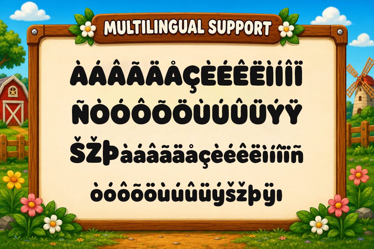 Barnyard Bubble A Modern Display Kids Font - Image 6