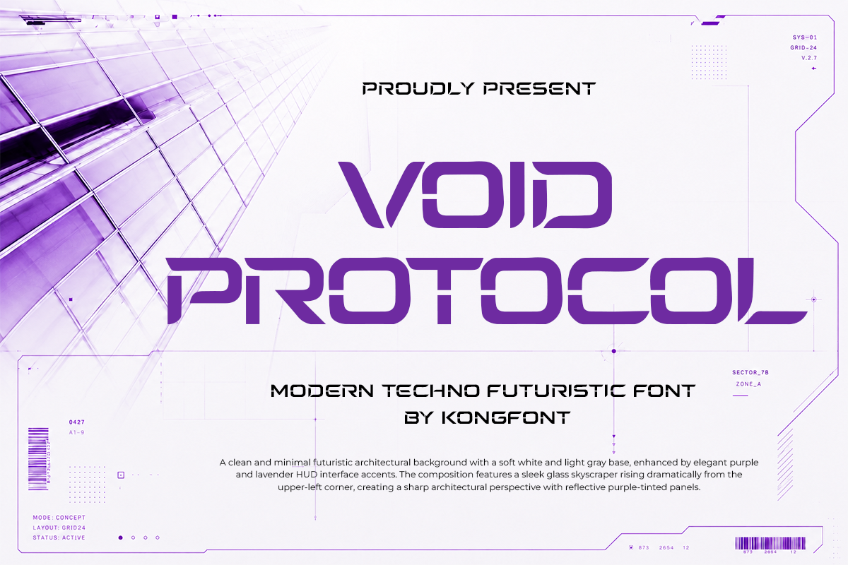 Void Protocol A Modern Techno Futuristic Font