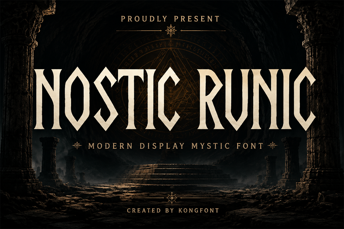 Nostic Runic A Modern Display Mystic Font