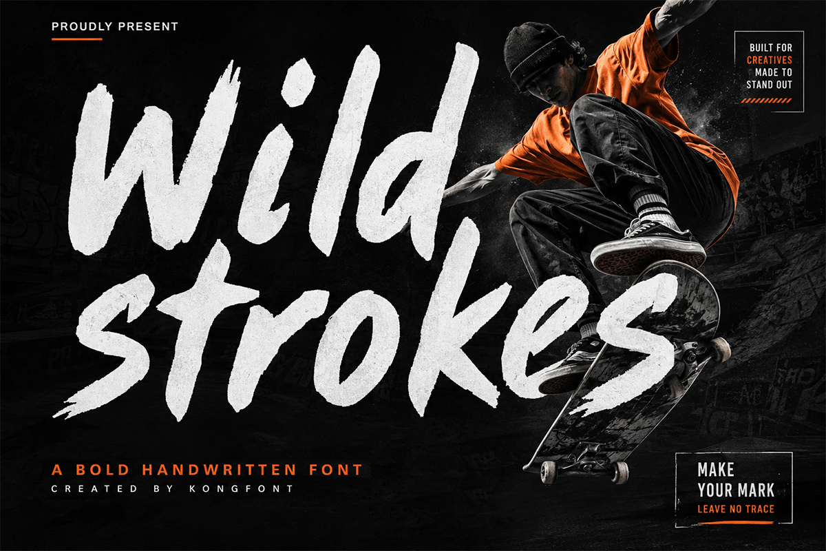 Wild Strokes A Modern Brush Font