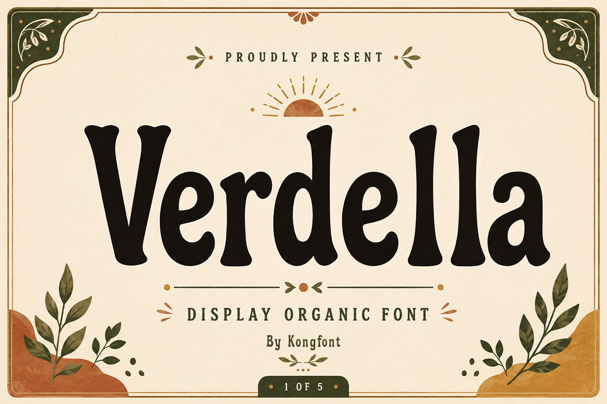 Verdella A Modern Elegant Organic Vintage Font