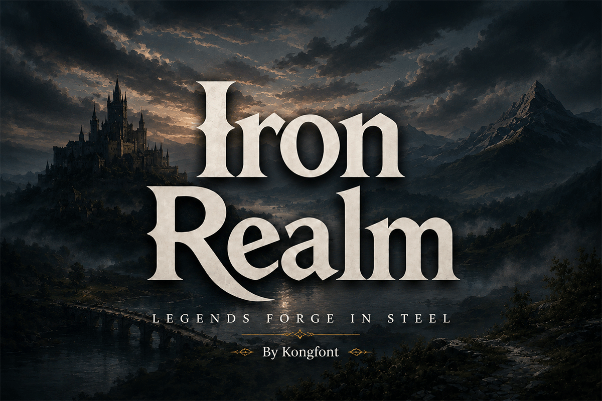 Iron Realm A Modern Serif Fantasy Font