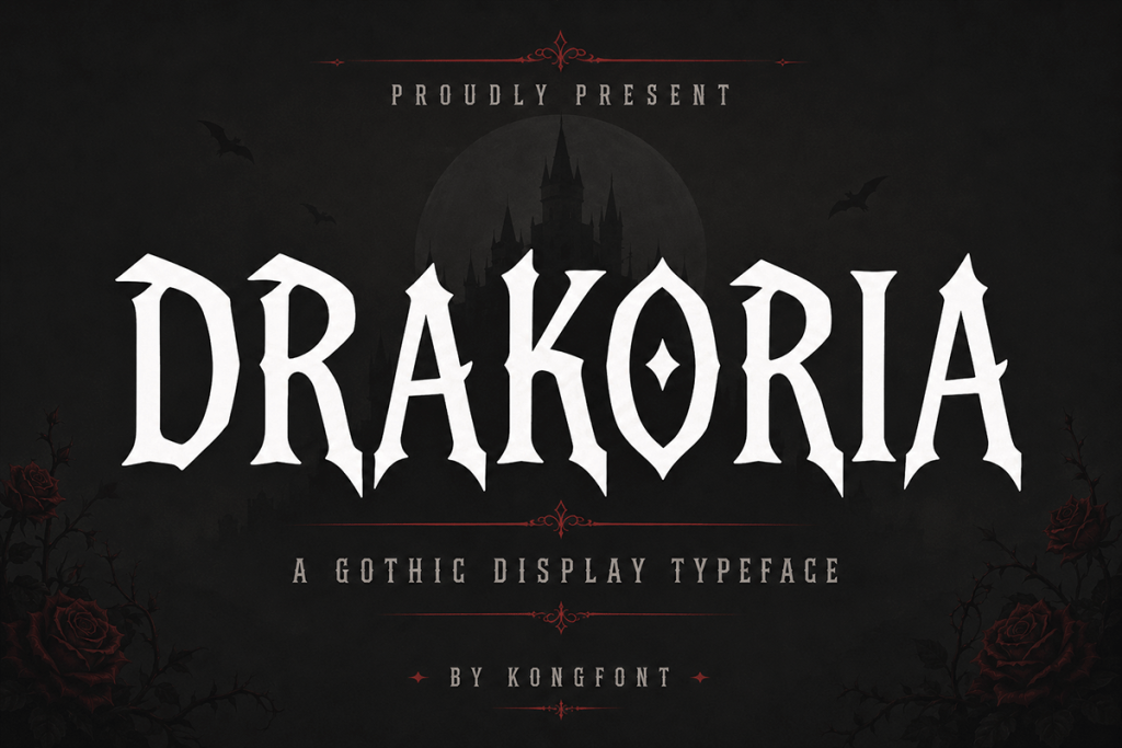 Drakoria A Modern Ghotic Display Font font preview