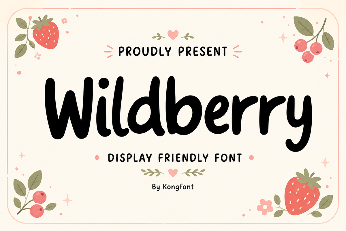 Wildberry A Modern Display Cute Font