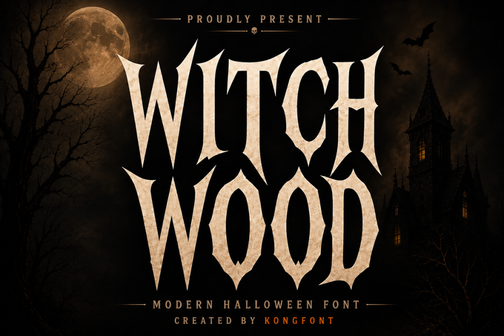 Witch Wood A Modern Halloween Font font preview