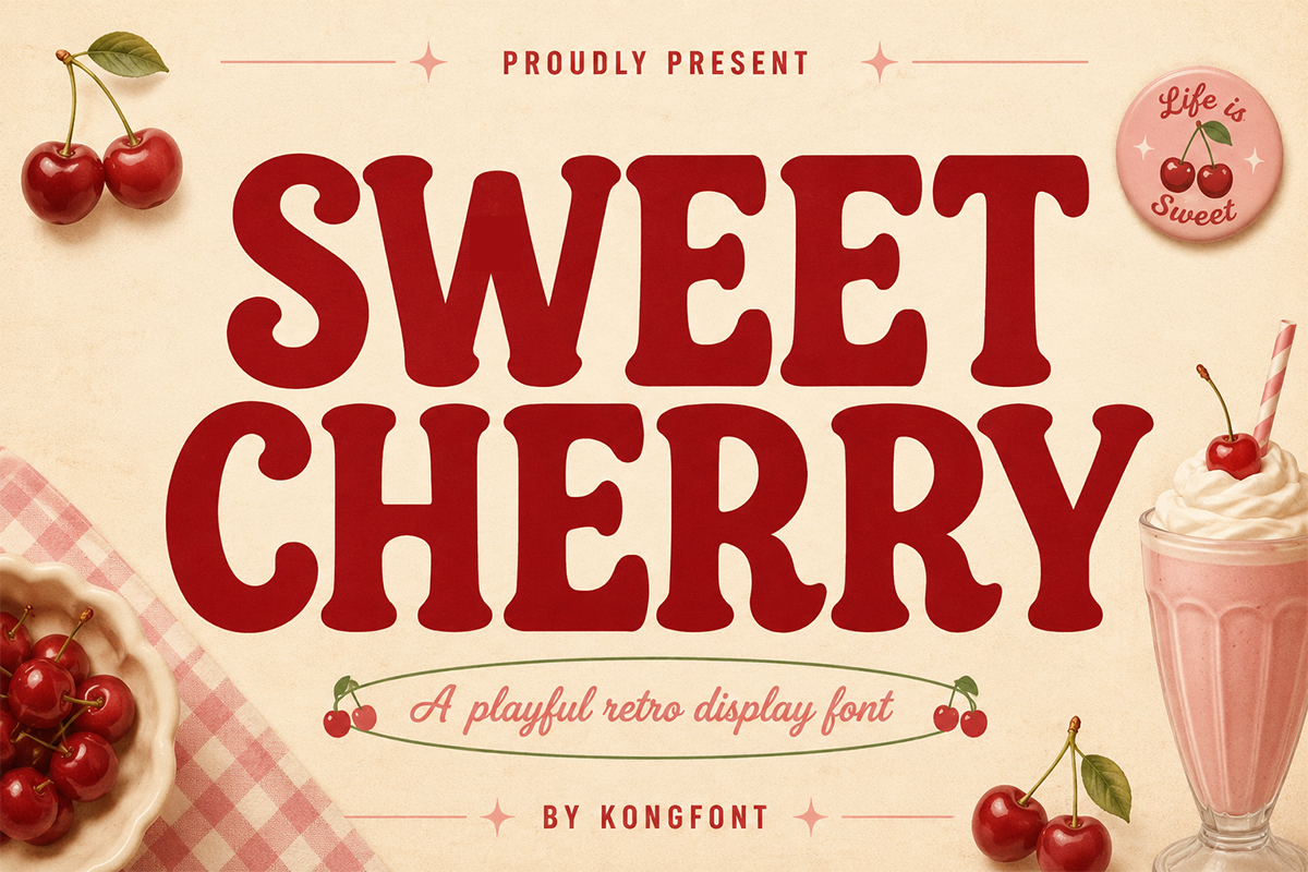 Sweet Cherry A Modern Display Font