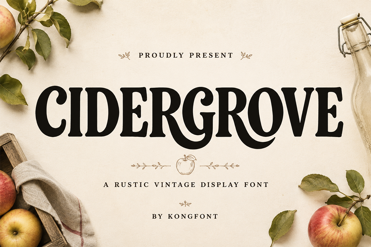 Cidergrove A Modern Vintage Display Font
