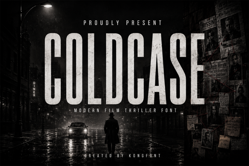 Coldcase A Modern Film Font font preview