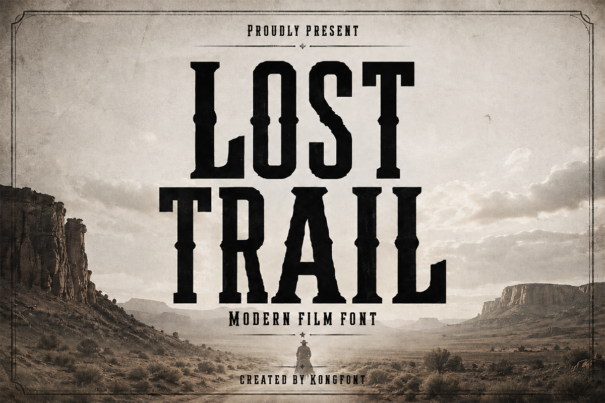 Lost Trail A Modern Film Font