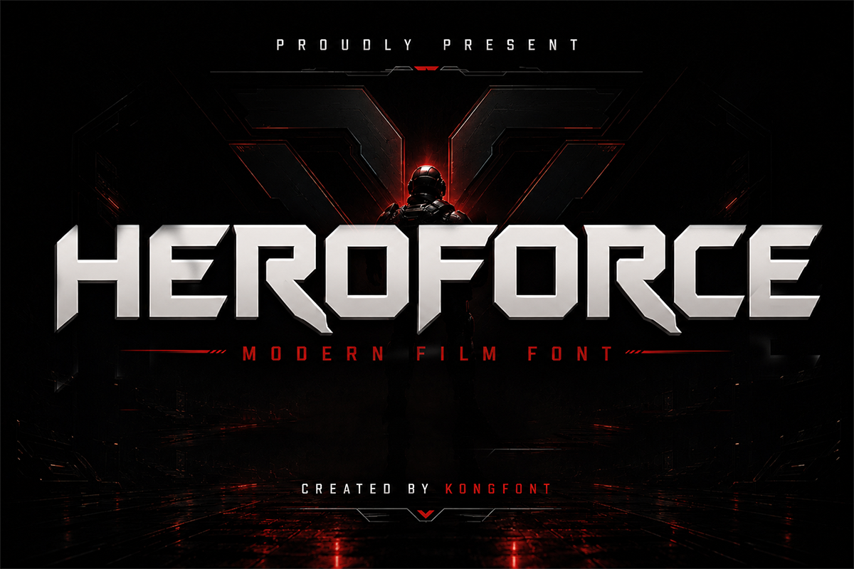 Heroforce A Modern Film Font