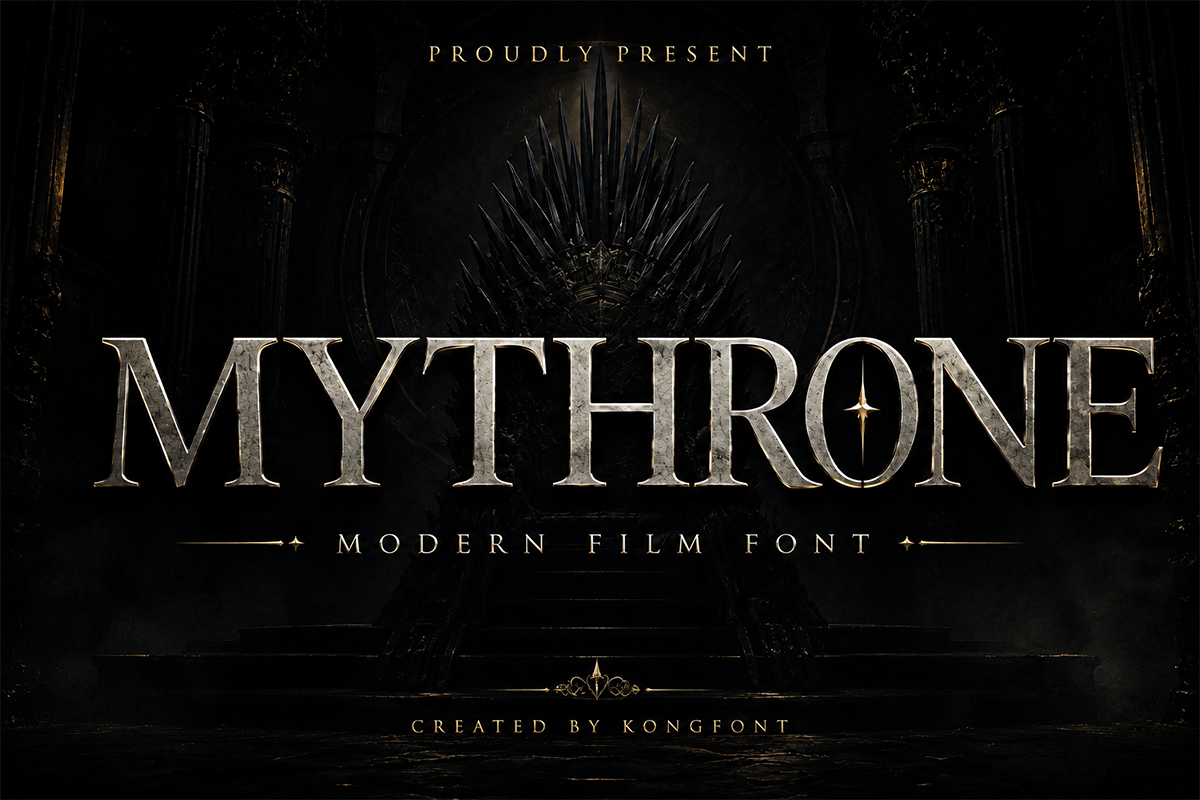 Mythrone A Modern Film Font