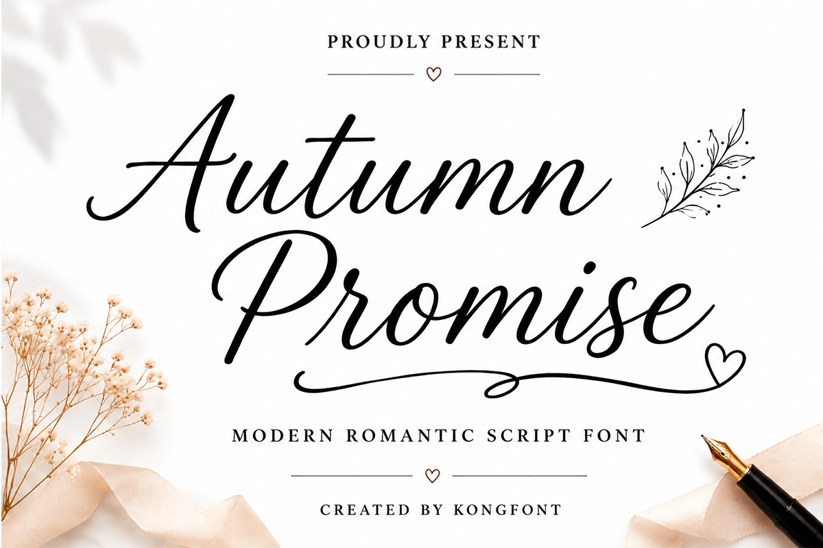 Autumn Promise A Modern Elegant Script Font