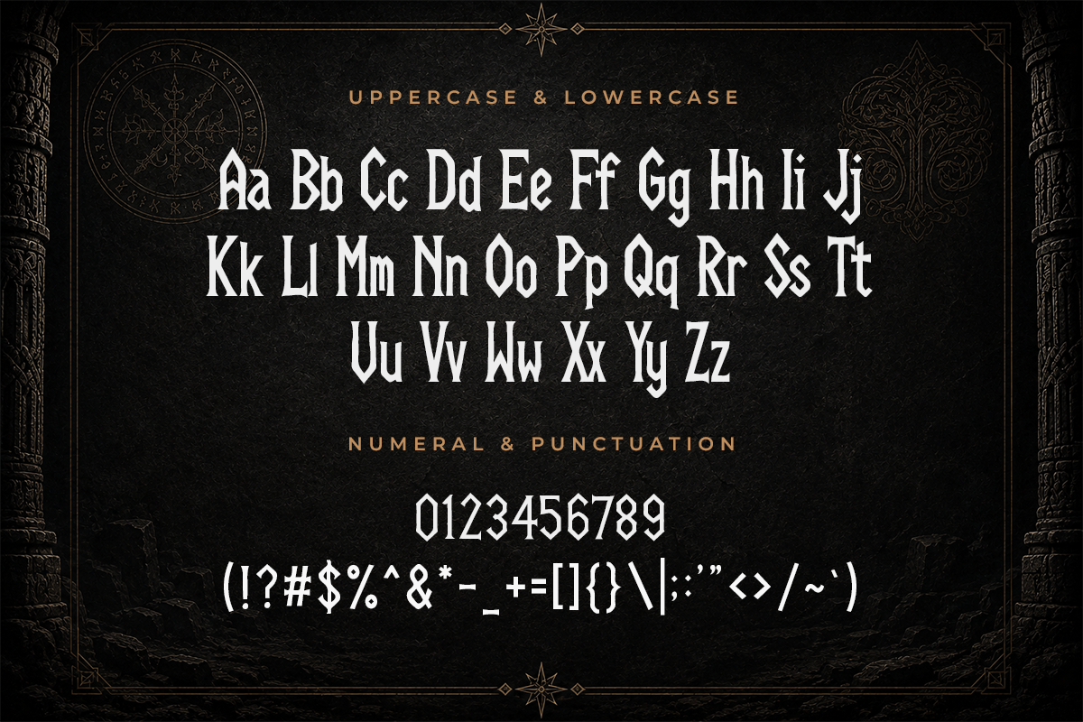 Nostic Runic A Modern Display Mystic Font - Image 5