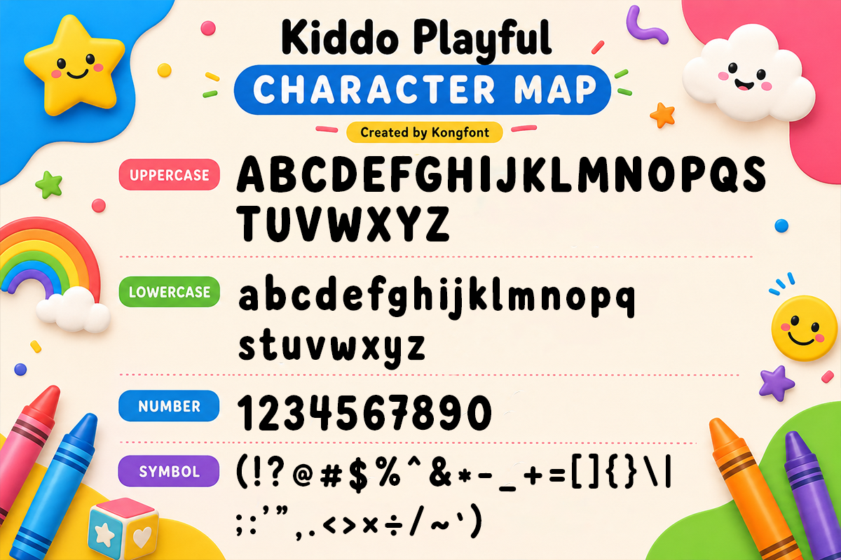 Kiddo Playful A Modern Display Kids Font - Image 5