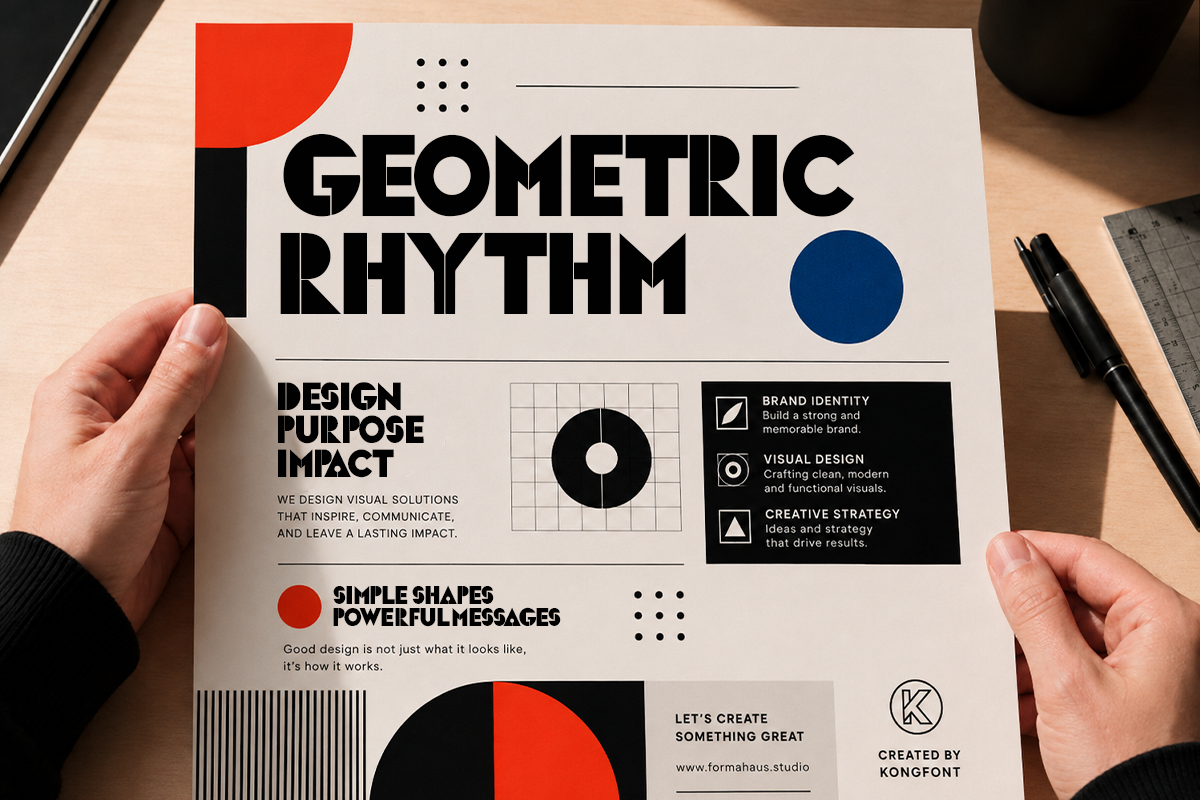 Forma Haus A Bold Geometric Modernis Display Font - Image 3