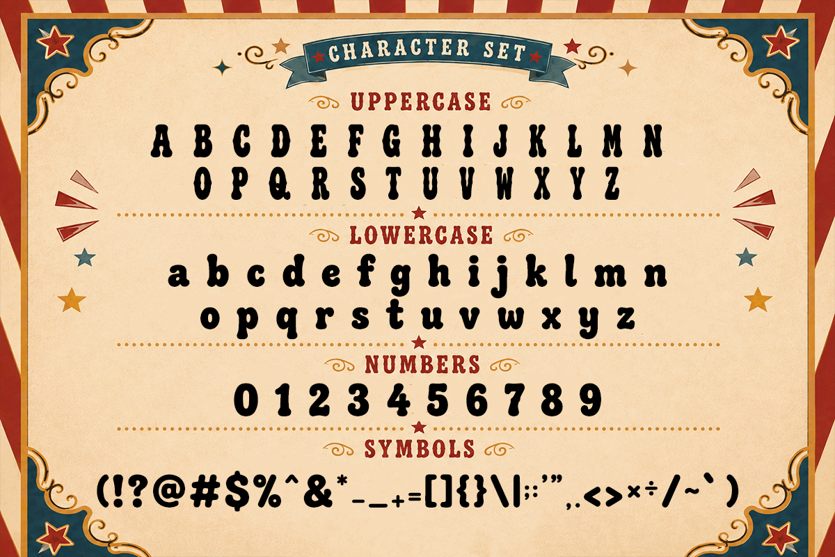 Big Top Circus A Modern Vintage Display Font - Image 5