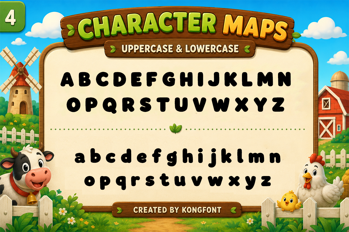 Green Field A Modern Display Kids Font - Image 5
