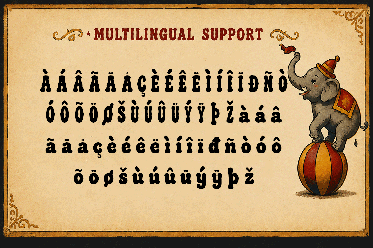 Big Top Circus A Modern Vintage Display Font - Image 6