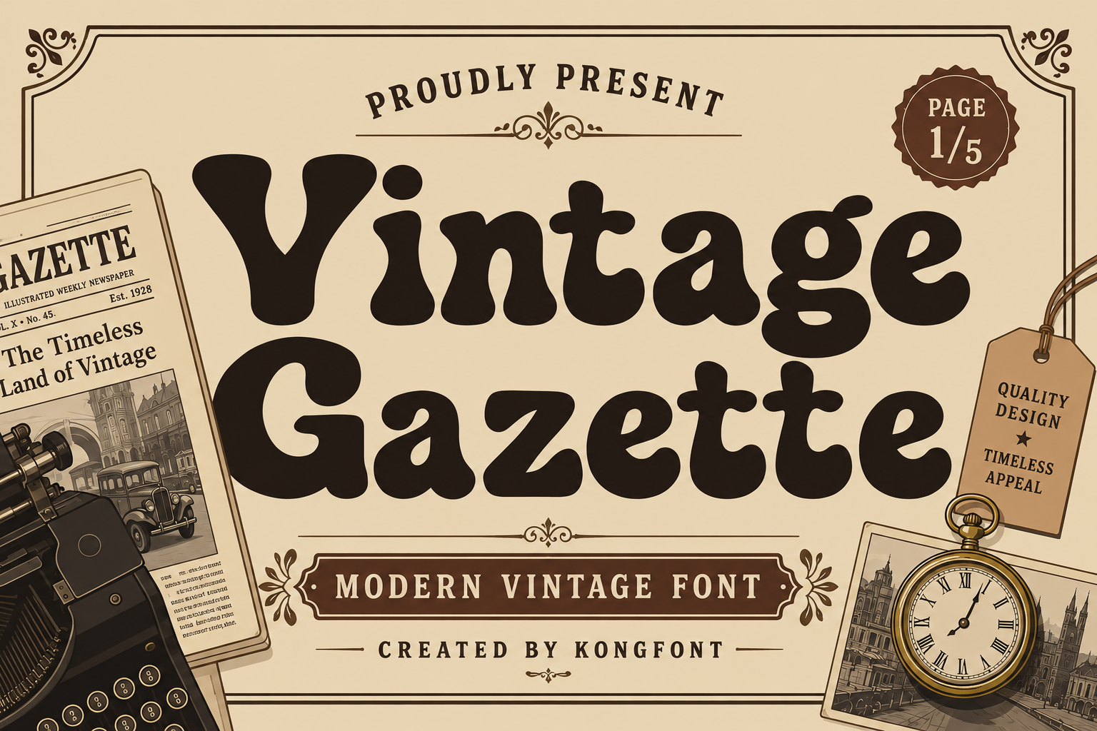 Vintage Gazette A Modern Vintage Display Font