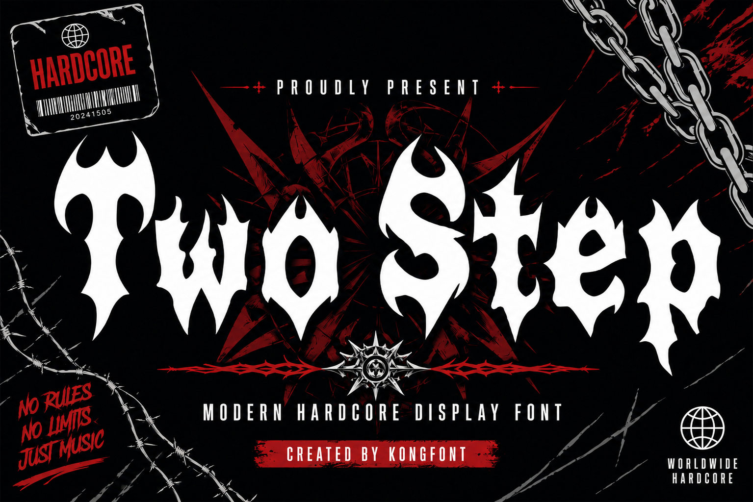 Two Step A Modern Hardcore Display Font