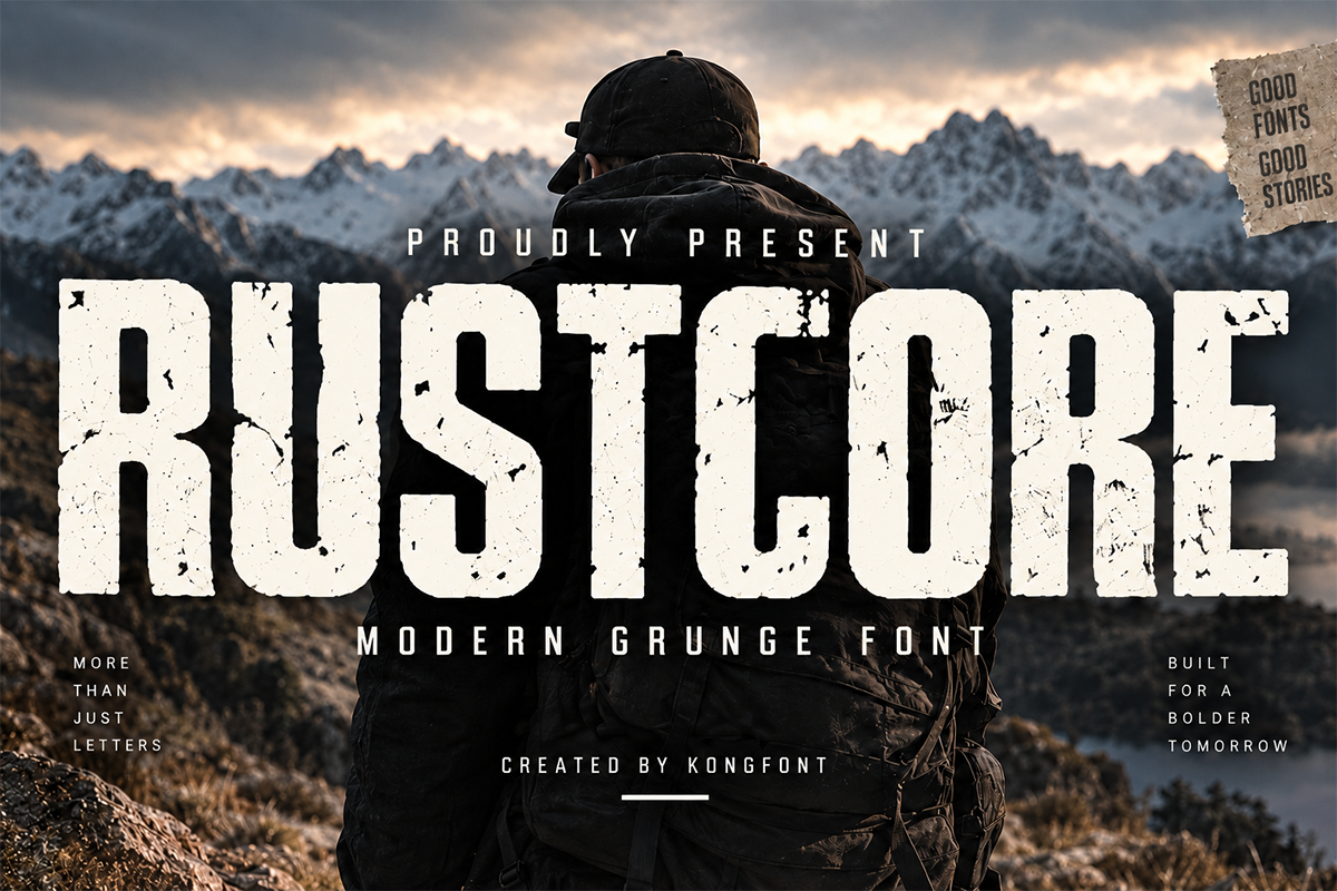 Rustcore A Modern Grunge Display Font