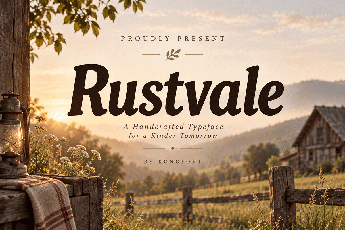 Rustvale A Modern Handwritten Script Font