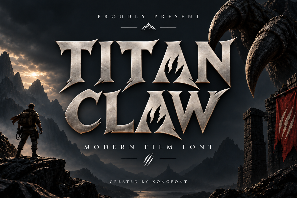 Titan Claw A Modern Display Font