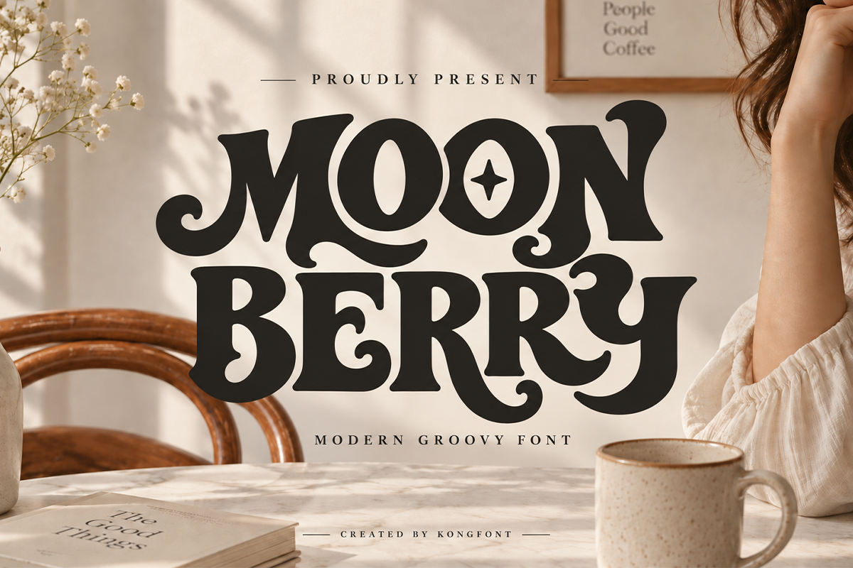 Moonberry A Modern Display Font