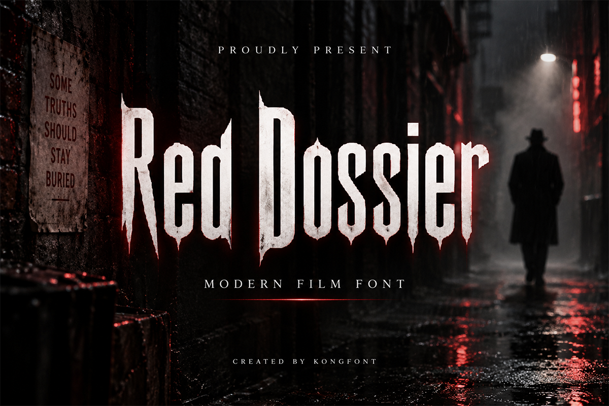 Red Dossier A Modern Display Font