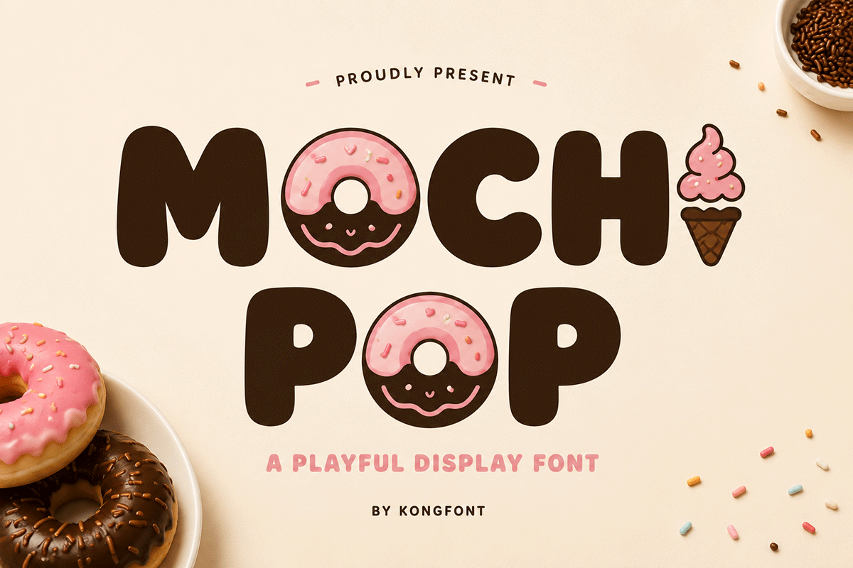 Mochi Pop A Modern Playful Display Font