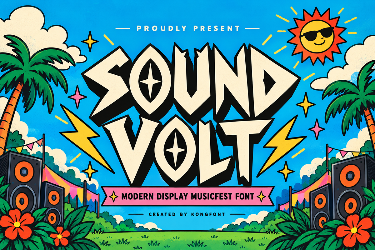 Sound Volt A Modern Display Font