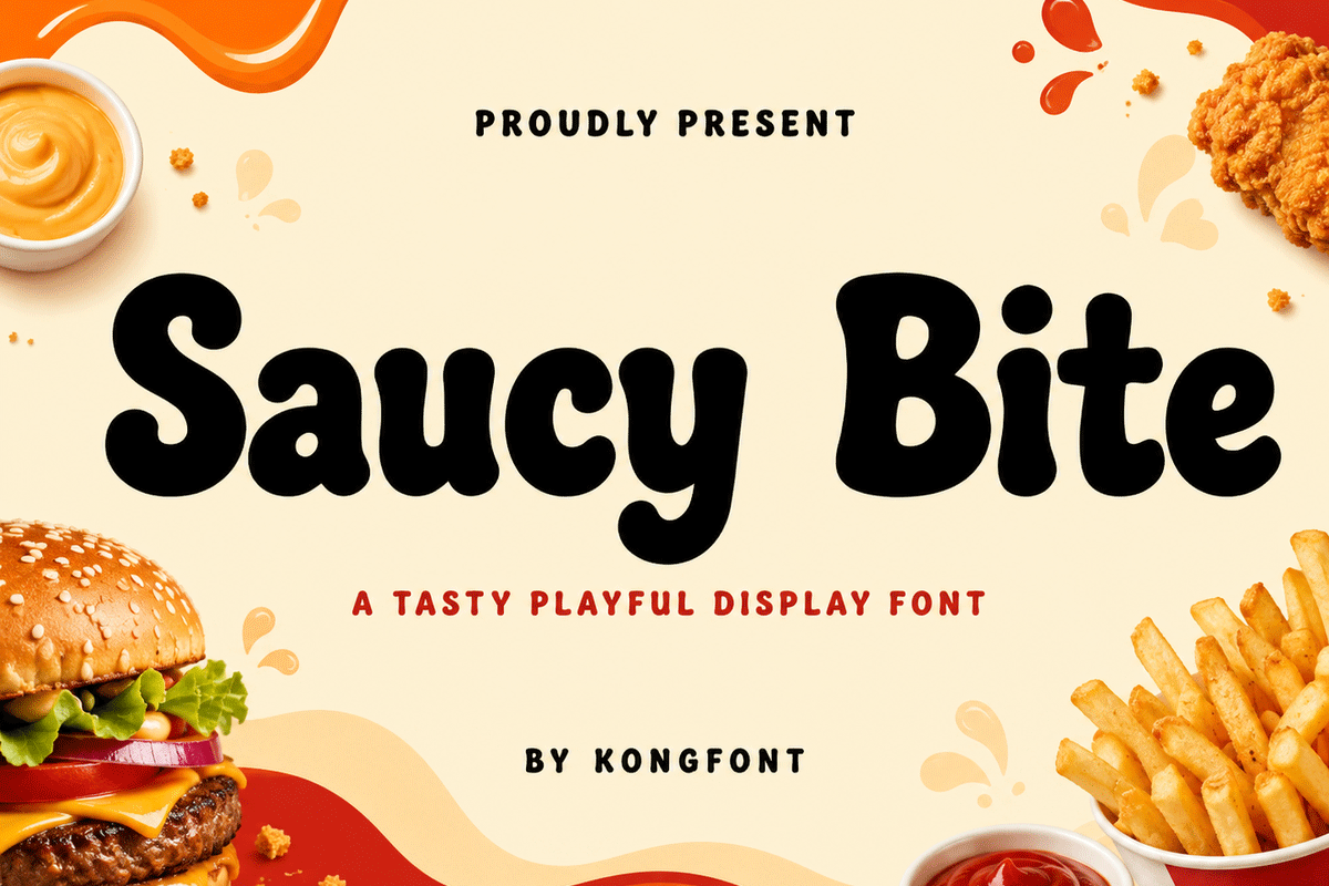 Saucy Bite A Modern Playful Display Font