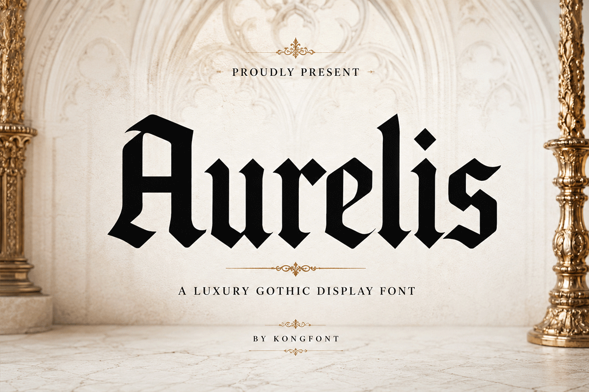 Aurelis A Modern Luxury Gothic Font