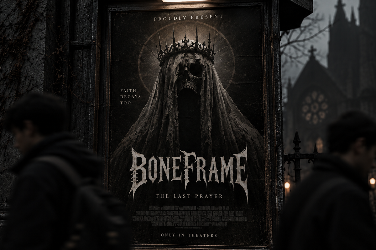 Bone Frame modern display font specimen preview 2