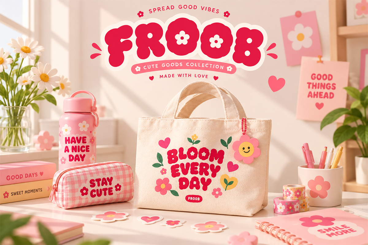 Froob modern display font specimen preview 2