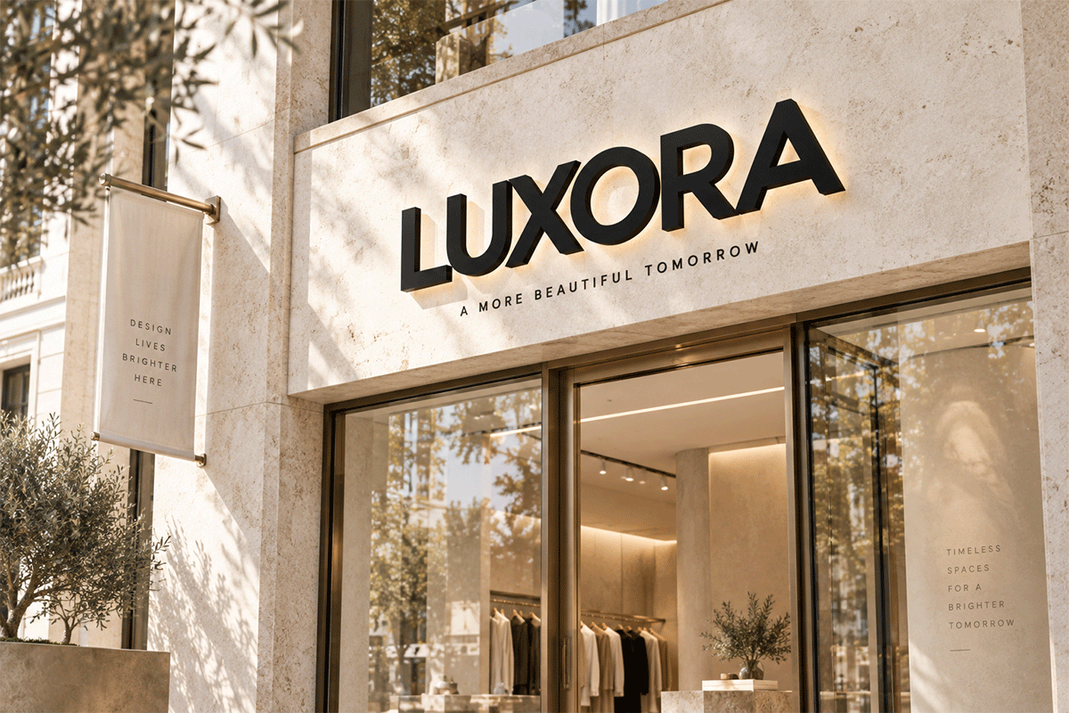 Luxora modern sans serif font specimen preview 4