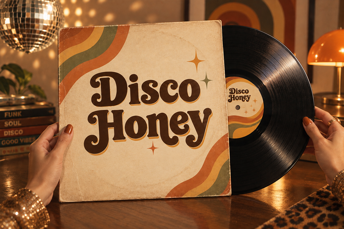 Disco Honey modern display font specimen preview 5