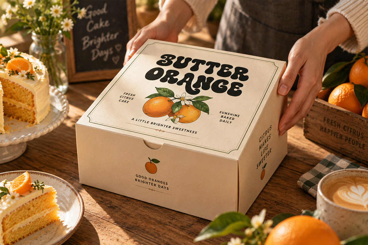 Butter Orange modern display font specimen preview 5